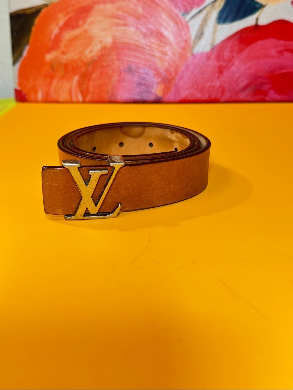 Louis Vuitton Tan Belt with Silver Buckle - Picture 8 of 15